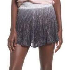 Show Me Your Mumu Carlos Swing Shorts Silver Shimmer Ombre Women Small